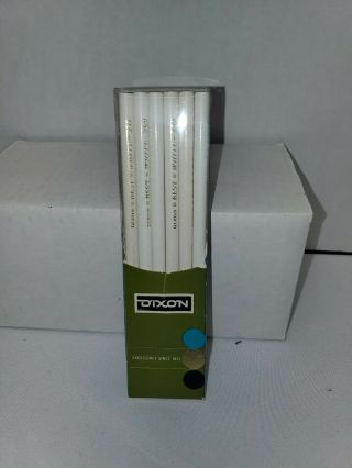 Vintage Box Of Dixon Best White Pencils 352 Made Usa 12