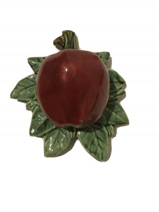 Vintage Mccoy Red Apple Wall Pocket.  Marked Y Planter Pot
