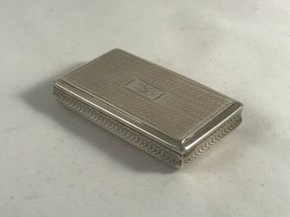 Nathaniel Mills William IV Hallmarked Solid Silver Snuff Box Birmingham 1836 3