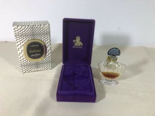Vintage Shalimar By Guerlain Pure Parfum 1/3 Fl.  Oz.  1/4 Full With Box