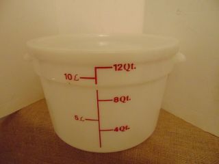 Vtg Cambro 12 Qt Food Storage Container W/ Lid Rfsc12 Made In Usa