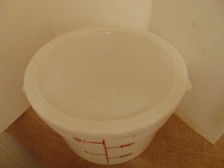 Vtg Cambro 12 qt Food Storage Container w/ Lid RFSC12 Made in USA 2