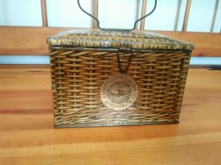 Vintage Patterson’s Seal Cut Plug Tobacco Tin Hinged Basket Style Cool Rare