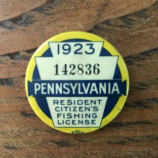 Antique 1923 Pennsylvania Resident Citizen 