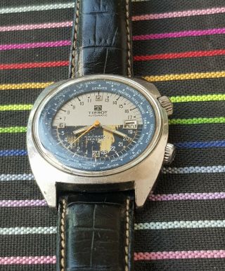 Tissot Navigator Seastar T12 - 24 Hr World Time Vintage Cal.  788 Automatic Watch