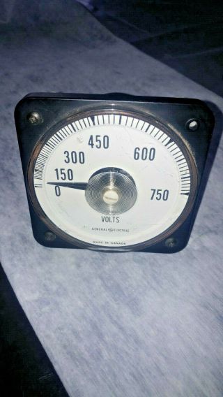 Vintage General Electric Ge Voltmeter Gauge 150v 5:1 53 - 110282 Steampunk