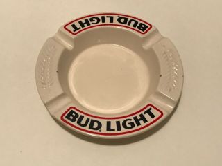 Vintage Bud Light Beer Cigarette Cigar Ashtray By Haeger Usa Ceramic Advertising