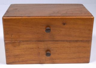 Vintage City Seal Tampa Florida Solid Wood Cigar Box W/ Pull Out Drawers 6 " X5 "
