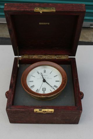Vintage Marine Chronometer By Wempe Chronometerwerke Made In Hamburg Germany