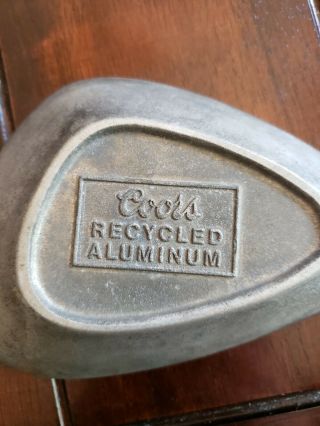 Vintage Coors Recycled Aluminum Ash Tray 6 1/4 " X 4 "