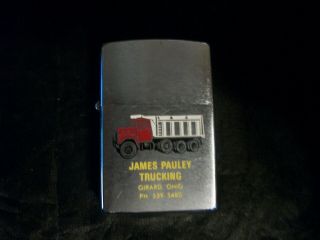 2000 Xvi Zippo Lighter Jim Pauley Trucking Girard,  Ohio Unique