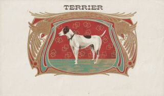 1 Cigar Label Set 1713 Terrier,  Lytho,  Vitolas,  Bauchbinden