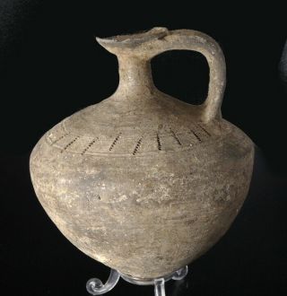 Rare Egyptian Terracotta Tell El - Yahudiyeh Ware Jug (n444)