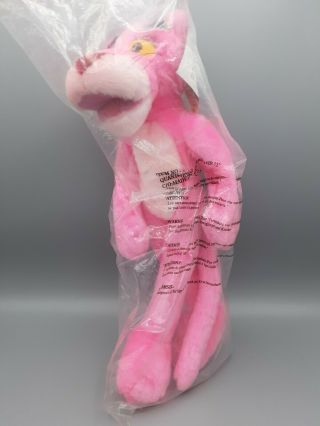 Vintage Rare Pink Panther Plush Stuffed Animal Toy 1993 14” Long W/ Tag