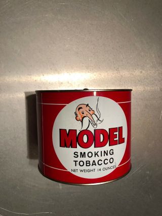 Vintage Rare All Red Model Tobacco Can,  Museum Quality,  Old Key From Ny Era