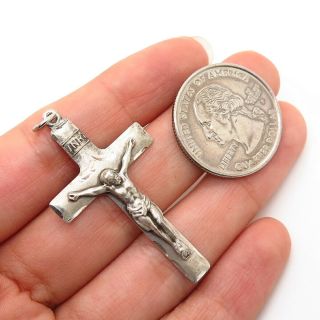 925 Sterling Silver Vintage Bliss Crucifix Cross Pendant 3