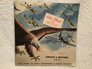 Vtg.  Booklet War Birds Of U.  S.  A.  Wwii Army Planes Hart Schaffner Jay Hyde Barnum