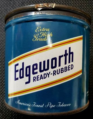 Vintage " Edgeworth Ready - Rubbed Pipe Tobacco Tin - Richmond,  Virginia - Solid