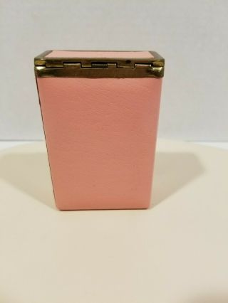 Vintage Princess Gardner Pink Cigarette Case Hard Plastic Insert Flip Top Lid 3