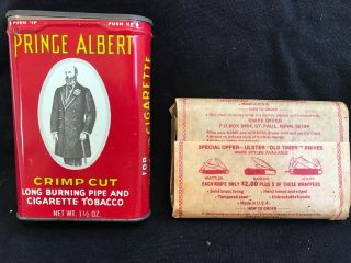 Vintage Prince Albert Tobacco Pocket Tin With Contents R.  J.  Reynolds