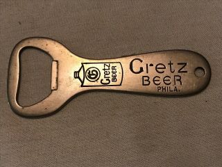 Gretz Beer Vintage Bottle Opener,  Cone Top Can Graphics,  Philadelphia