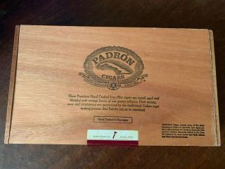 Padron Cigars Series 3000 Wood Cigar Box L 10 1/2 " X H 6 1/4 " X 1 3/4 "