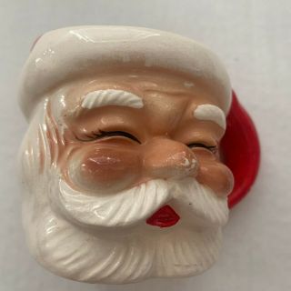 True Vintage Japan Santa Claus Head Mug Hand Painted Ceramic 2