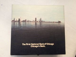 Vintage The First National Bank Of Chicago Advertising File Box