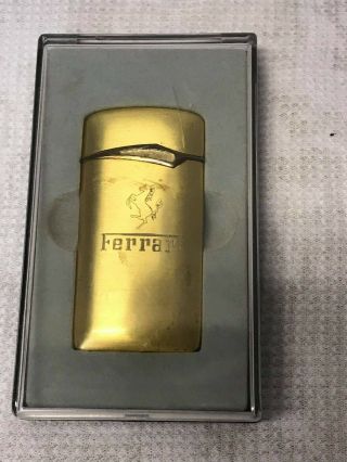 Vintage Ferrari Zippo Lighter In Case