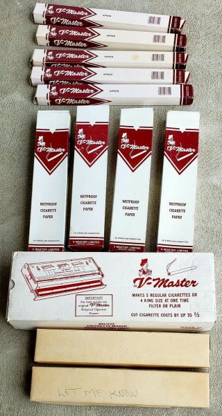 Vintage Cigarette Rolling Machine Papers Aprons V - Master Novelty Display Items