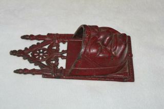 Vintage Metal Cast Iron Face Wall Hanging Match Holder