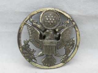 Vintage Wwii Us Army Air Force Usaaf Cap Hat Device Insignia Badge Screw Back