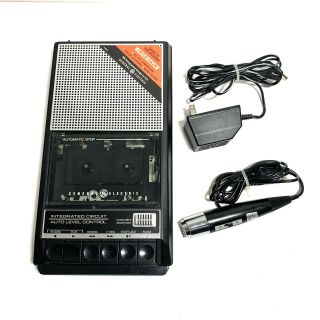Vintage General Electric 3 - 5015c Auto Level Control Cassette Tape Recorder W Mic