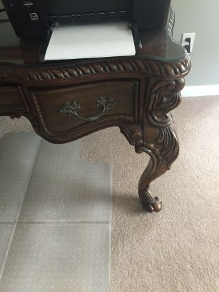 Classic Carved Desk And Chair 2