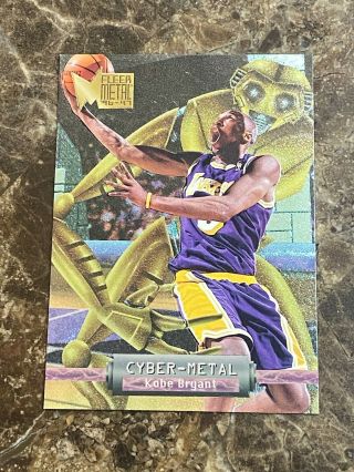 1996 - 97 Fleer Metal Nba Kobe Bryant Cyber - Metal Insert Card 5 Of 20 (a)