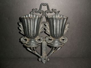 Antique 1867 Cast Iron Double Match Holder And 1800 