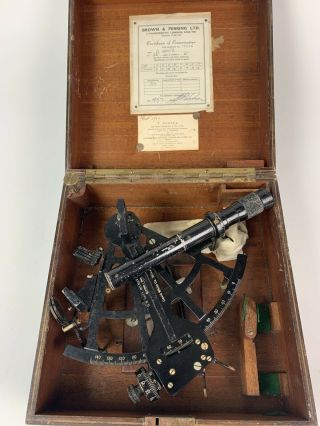 Vintage Sextant Us Navy Mark Ii With Box; David White Co.