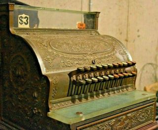 Early Antique Brass National Cash Register