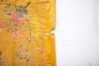 Antique Chinese Qing Dynasty Silk Embroidered textile Panel wall hanging 54X52 3