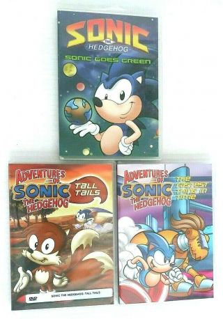 Adventures Of Sonic The Hedgehog - 3 Great Dvd (vintage) Movies