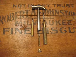 Vintage Claw Hammer W/ Nesting Screwdrivers Gunsmith Jeweler Machinist