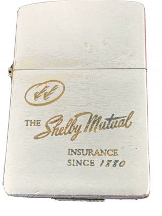 1959 Zippo Lighter - The Shelby Mutual Insurance — Since 1880