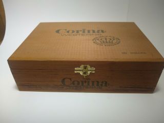Corina Westerns Cedar Wood Cigar Box With Latch Vintage