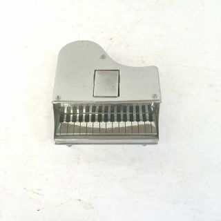 Grand Piano Cigarette Lighter Chrome Made In Occupied Japan
