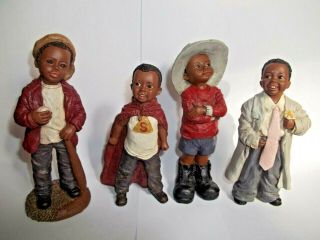 Vintage 4 Martha Holcombe Figurines Zack Robert Leon William All God 