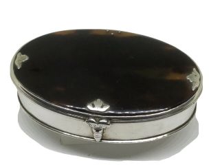 C1670 Charles Ii Fine Solid Silver Faux Tortoiseshell Snuff Box Makers Mark Wc