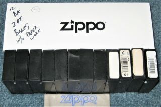 12 ZIPPO PLASTIC Display Boxes NO GUARANTEE PAPERS Great 2