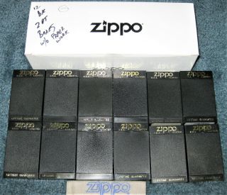 12 ZIPPO PLASTIC Display Boxes NO GUARANTEE PAPERS Great 3