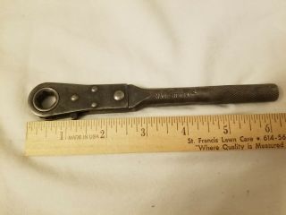 Vintage SNAP - ON R - 714 7/16inch Ratcheting Wrench Made in USA P860K 2