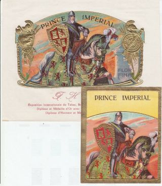 1 Cigar Label Set 2231 Prince Imperial,  Lytho,  Vitolas,  Bauchbinden